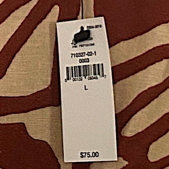 Banana Republic Factory linen blend leaf print cropped blouse - Picture 3 of 4